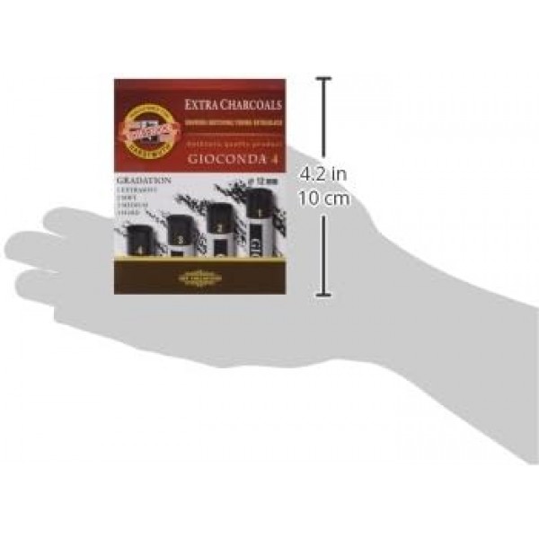 R-K5704-8694 - Koh-i-noor -Gioconda의 차콜 세트. 4가지 경도. 싸구려 탑