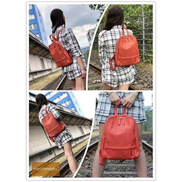 modamoda de T138 Ital 여성용 가죽 백팩