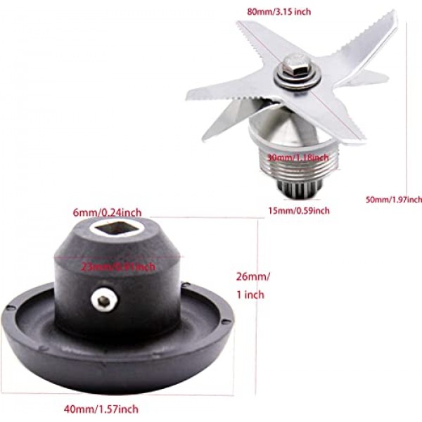 블렌더 6 나이프 습식 블레이드 수리 키트, 드라이브 소켓, 891 802 교체 Vitamix 5200 시리즈 블렌더 믹서 64온스 및 32온스 용기와 호환 가능