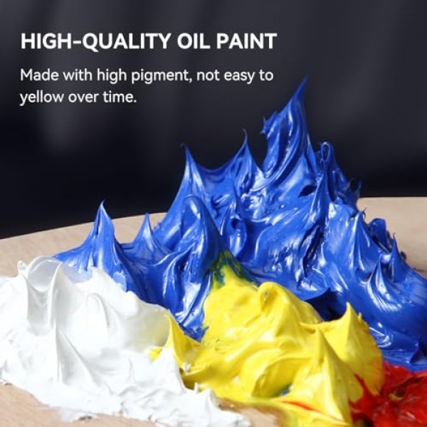 Paul Rubens 티타늄 화이트 오일 페인트, 채도가 높은 170ml 오일 색상, 대형 튜브, 예술가, 학생, 초보자를 위한 크리미한 질감과 일관성을 갖춘 아티스트 오일 페인트 미