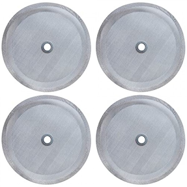 4 Pcs 프렌치 프레스 교체 필터 스크린, Bodum 프렌치 프레스 커피 메이커 용 4 인치 재사용 가능한 304 스테인레스 스틸 메쉬 필터