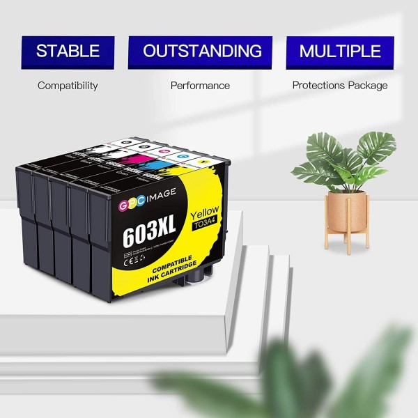 GPC 이미지 호환 잉크 카트리지 Multipack for Epson 603 603XL for Workforce WF-2810dwf 2830dwf 2835dwf 2850dwf XP-3100 XP-4100 XP-2100 XP-2105 XP-3105 XP-4105 XP-3105 XP-45105