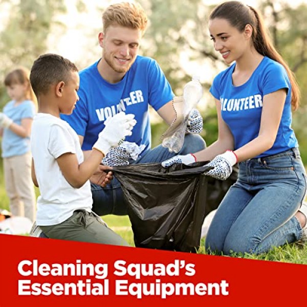 30-33갤런 쓰레기 봉투, 32 x 38인치 검정색 쓰레기 봉투(250개) – 30+, 관리인, 조경사, 잔디 봉투용 32갤런 야외 산업용 쓰레기통 라이너 - 미국산