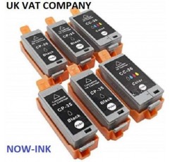 Now Ink Ltd는 Canon PIXMA IP100, IP110, Mini 260,320에 호환되는 Canon PGI-35 검정 및 CLI-36 컬러 잉크 카트리지를 설정합니다. PGI-35BK & CLI-36C (6종 세트(블랙 4종, 컬러 2종))