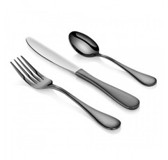 Artaste 56914 레인 18/10 스테인리스 스틸 식기류 36피스 세트, 블랙 마감, 12인 서비스