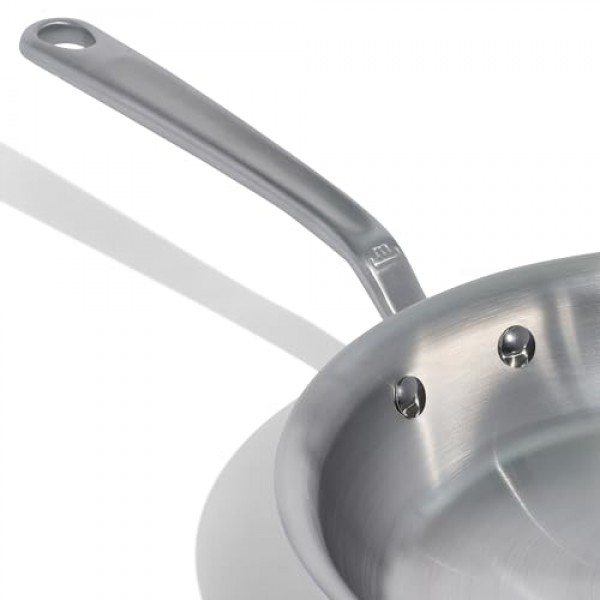 Made In 조리기구 - 10인치 스테인리스 스틸 프라이팬 - 5겹 스테인리스 클래드 - 전문가용 조리기구 - 이탈리아에서 제작 - 인덕션 호환