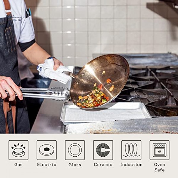Made In 조리기구 - 10인치 스테인리스 스틸 프라이팬 - 5겹 스테인리스 클래드 - 전문가용 조리기구 - 이탈리아에서 제작 - 인덕션 호환