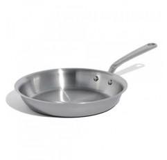 Made In 조리기구 - 10인치 스테인리스 스틸 프라이팬 - 5겹 스테인리스 클래드 - 전문가용 조리기구 - 이탈리아에서 제작 - 인덕션 호환