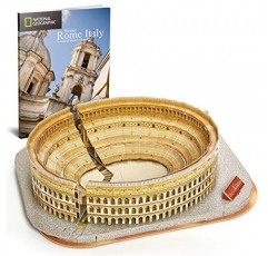 CubicFun 내셔널 지오그래픽 성인을 위한 3D 퍼즐 어린이 로마 콜로세움 퍼즐 이탈리아 건축 모델 키트 DIY 장난감 소책자 포함 소년 소녀 10세 이상을 위한 부활절 선물, 1