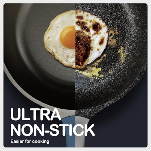 LIGTSPCE 올인원 팬, 항상 들러붙지 않는 다용도 소테 팬, 여과기가 있는 대형 프라이팬, 뚜껑이 있는 깊은 프라이팬(11인치), PFOA 프리 셰프 팬, 식기세척기 및 오븐 안전(