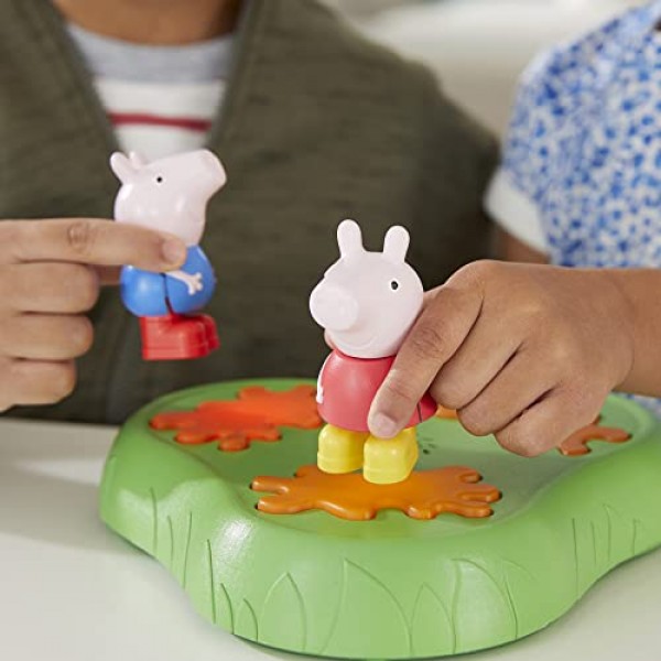 Hasbro Gaming Peppa Pig 진흙 웅덩이 챔피언 보드 게임(3세 이상 어린이용), 1-2인용 유치원 게임