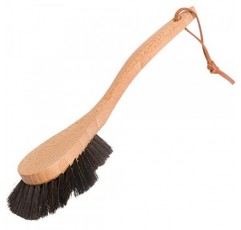 초대형 브러시 헤드가 있는 Redecker 말털 강모 접시 브러시, 기름칠한 너도밤나무 손잡이, 10-3/5인치, 독일산