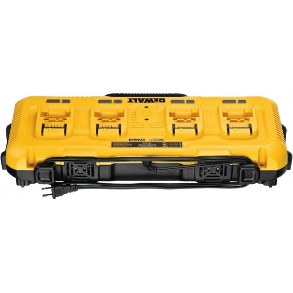 DEWALT DCB104-QW 급속 충전기 4포트 XR, Schwarz Gelb