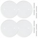 4팩 5인치 천장 커버 플레이트 금속 평면 원형 전기 커버 나사가 있는 빈 원형 ​​벽 플레이트 천장 팬 스위치 캡 커버, 구멍 간격 2.75인치, 흰색(3-1/2인치 전기 상자용