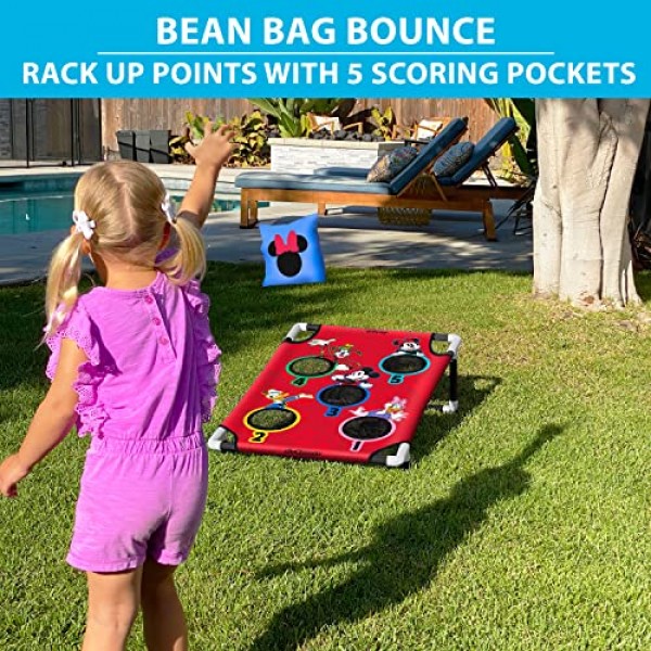 GoSports의 디즈니 미키와 친구들 빈백 바운스 게임 세트 - 어린이 생일 및 디즈니 테마 축하 행사에 적합