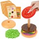 Aizweb Montessori Toys for 3 Year Old - 유아 및 어린이를위한 나무 버거 쌓기 장난감 유치원, 교육용 장난감, 미세 운동 기술 장난감, 유아용 블록, 학습 장난감 선물
