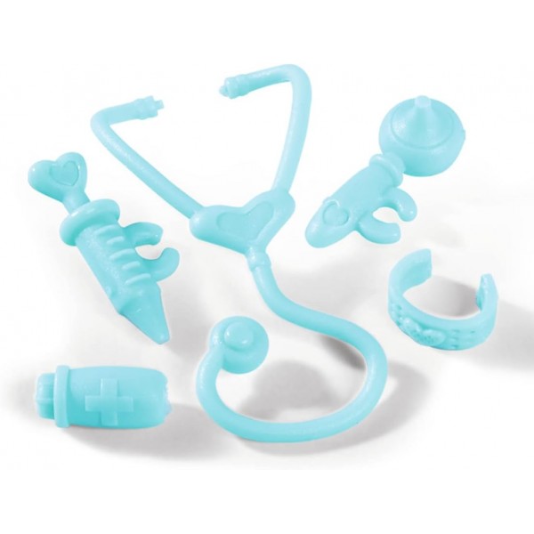 Simba 105733647 Evi Love Puppy Doctor, 안경을 쓴 수의사 인형 놀이, 강아지 3마리, 트리트먼트 테이블, 액세서리, 12cm, 3세부터