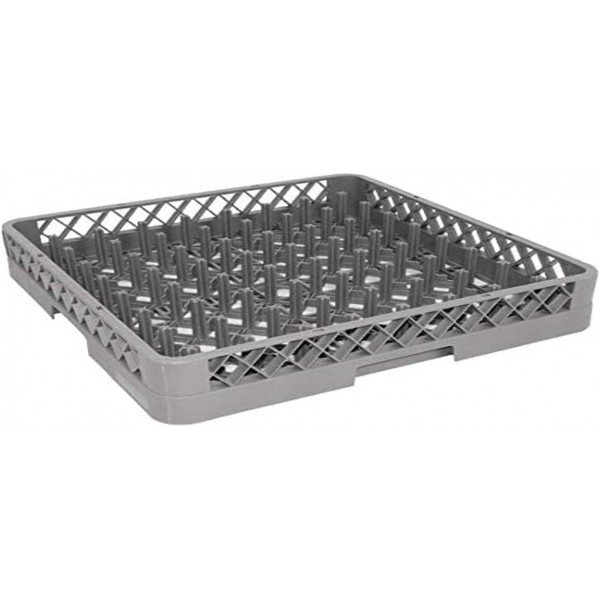 Vogue K909 접시 식기 세척기 랙 500X500mm 주방 홀더 보관 상업 및 Hygiplas 12276 색상 코드 서빙 통 노란색 - 300mm + 코드 서빙 통