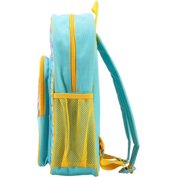 Cocomelon 키즈 배낭 학교 배낭 여행 가방 소년 소녀 사이드 메쉬 포켓과 전면 지퍼 포켓 멀티 컬러