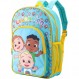 Cocomelon 키즈 배낭 학교 배낭 여행 가방 소년 소녀 사이드 메쉬 포켓과 전면 지퍼 포켓 멀티 컬러