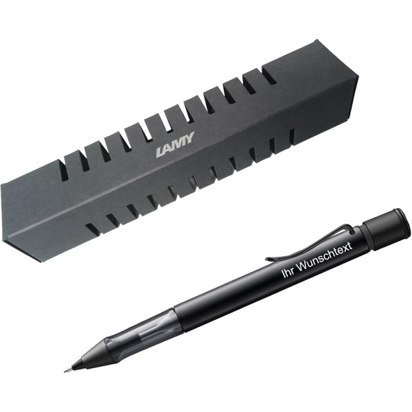 라미 샤프 펜슬 Al-star model 171, 레이저 각인 포함, 컬러 블랙(블랙)