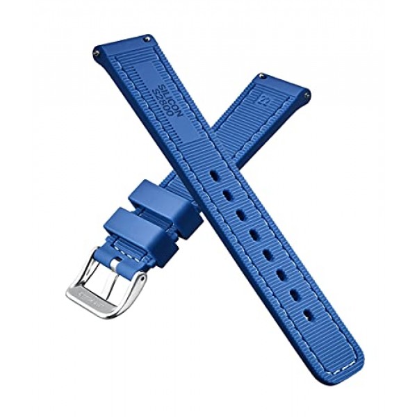 ALPINE 스포티 프리미엄 소프트 실리콘 조절 가능 시계 밴드 - 여성용 및 남성용 교체용 고무 시계 밴드 - 방수 퀵 릴리스 시계 스트랩 - 일반 및 스마트 시계 밴드와 호