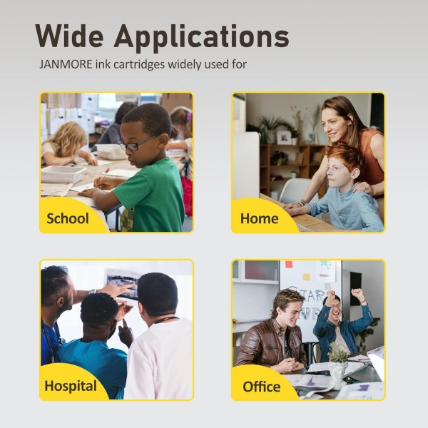 HP 301XL, 검정 및 컬러 콤보 팩용 JANMORE 재생 잉크 카트리지 교체, HP Envy 4520 4512 4516 사용 오피스젯 5252 3830 3833 4655 5255; 데스크젯 1112 2130 3630 3634 프린터