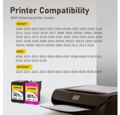 HP 301XL, 검정 및 컬러 콤보 팩용 JANMORE 재생 잉크 카트리지 교체, HP Envy 4520 4512 4516 사용 오피스젯 5252 3830 3833 4655 5255; 데스크젯 1112 2130 3630 3634 프린터