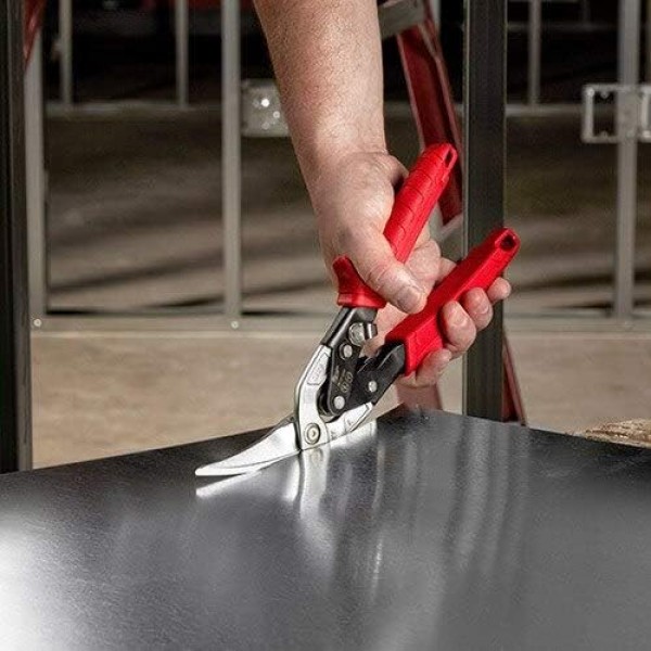 Milwaukee MHT48224538 Offset Metal Aviation Snips Left Extra Long 스트레이트 컷