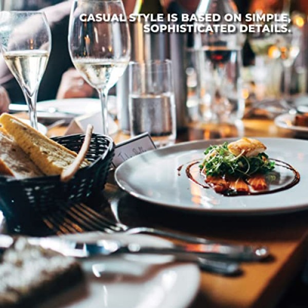 TopKnife Laguiole 스테이크 나이프 세트 - 매끄러운 가장자리 - 스테인레스 스틸 손잡이 - 6개 세트