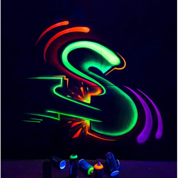 스프레이 캔 세트 Montana Black Infra 시리즈 형광 네온 컬러 6 x 400ml