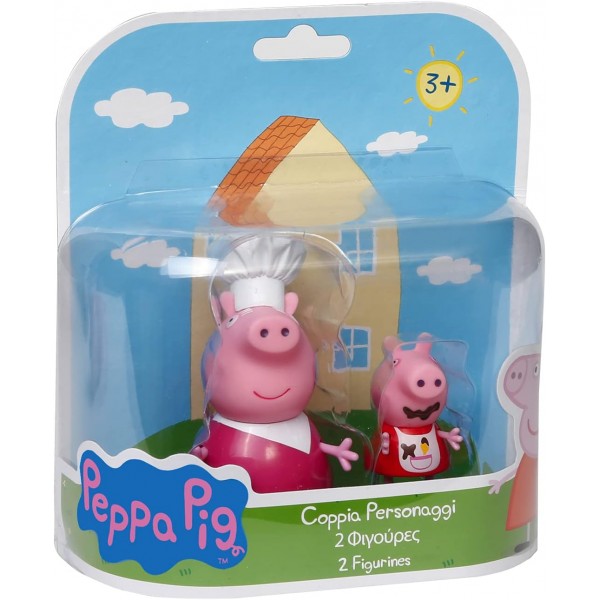 Giochi Preziosi - PPC16 - 2 페파 피규어 성인 + 어린이 - 랜덤 모델 - 크기 5cm