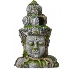 Rosewood 91697 수족관 장식 레진 스톤 헤드, 식물 포함, 대형