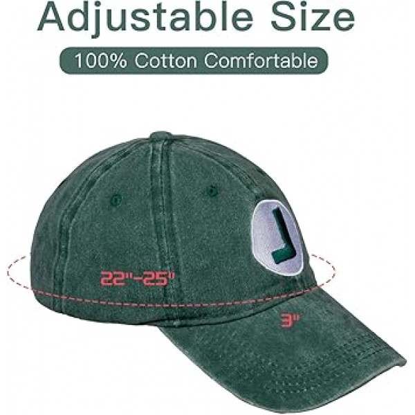 Avafierce 2PCS Bros Hats 애니메이션 야구 모자 성인용 Coplay 모자 어린이 데님 -페이드 빈티지 워시 스타일, 자수(녹색 빨간색 모자)