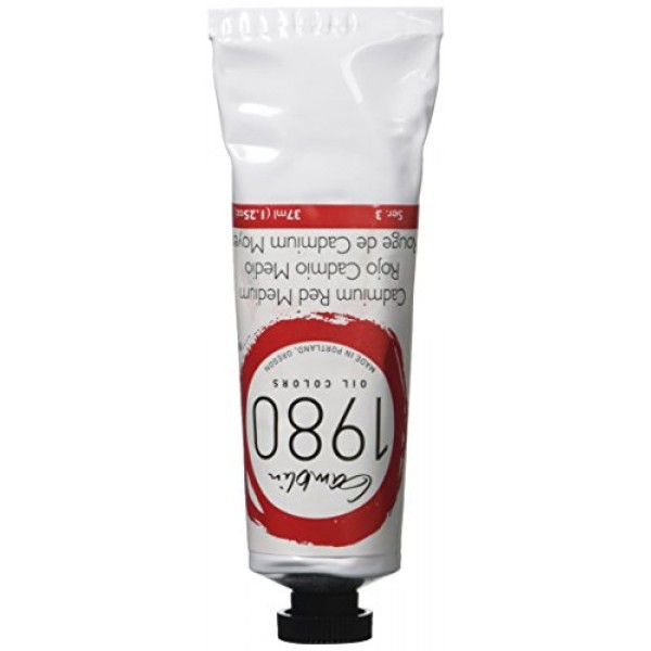 Gamblin 1980 오일 캐드 레드 미디엄 37Ml