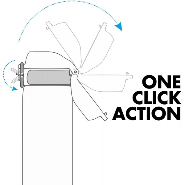 Ion8 누출 방지 1리터 스포츠 물병, BPA 프리, 1000ml(32oz) OneTouch 2.0 Aqua 2.0