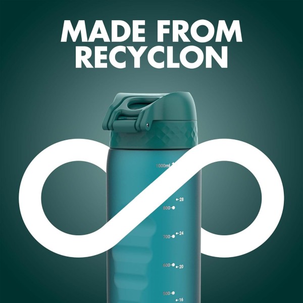 Ion8 누출 방지 1리터 스포츠 물병, BPA 프리, 1000ml(32oz) OneTouch 2.0 Aqua 2.0