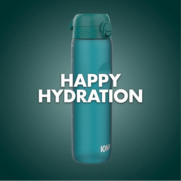 Ion8 누출 방지 1리터 스포츠 물병, BPA 프리, 1000ml(32oz) OneTouch 2.0 Aqua 2.0