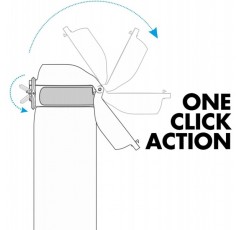 Ion8 누출 방지 1리터 스포츠 물병, BPA 프리, 1000ml(32oz) OneTouch 2.0 Aqua 2.0