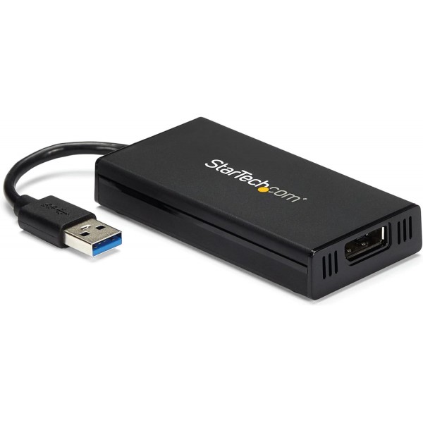 StarTech.com USB 3.0 - DisplayPort 어댑터 4K Ultra HD, DisplayLink 인증, 외부 그래픽 카드가 있는 비디오 컨버터 - Mac 및 Windows(USB32DP4K) USB 3.0 - DP 4K(Mac 및 Win) 어댑터