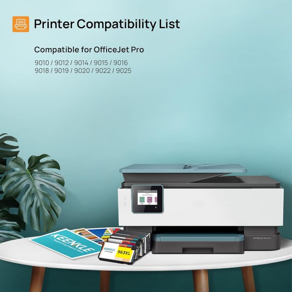 3YP35AE 963XL 대용량 재생산 잉크 카트리지, 검정/청록/자홍/노랑 4팩, OfficeJet Pro 9010 9012 9013 9014 9015 9016 9018 90919 2020