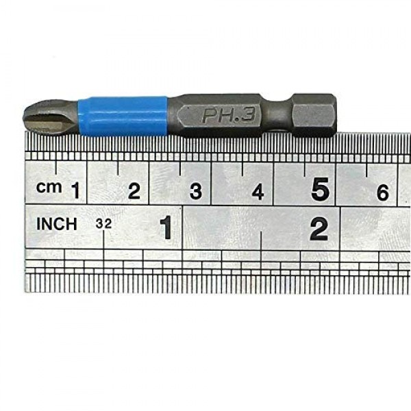 AUTOTOOLHOME 10개 육각 자기 미끄럼 방지 충격 드라이버 비트 세트 필립스 PH3 2인치 전동 공구