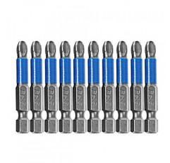 AUTOTOOLHOME 10개 육각 자기 미끄럼 방지 충격 드라이버 비트 세트 필립스 PH3 2인치 전동 공구