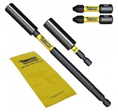 4피스 SabreCut SCRK1 마그네틱 2 23/64 및 5 63/64 전문 임팩트 비트 홀더, Dewalt, Milwaukee, Makita, Bosch 및 기타 제품과 호환되는 2 x 1 7/64 PZ2 스크루드라이버 임팩트 비트 포함