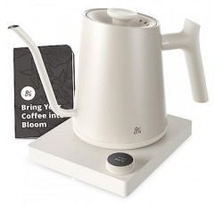 Greater Goods 균형 잡힌 손잡이가 있는 전기 구즈넥 주전자, 차와 커피에 적합, 세인트루이스에서 디자인, 1200와트(자작나무 흰색)