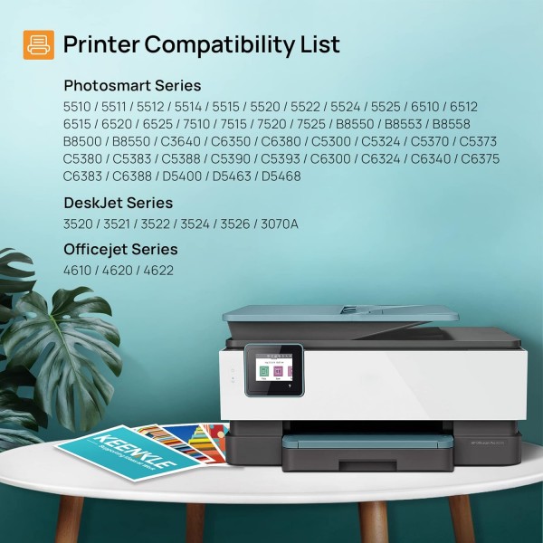 Keenkle 364XL 멀티팩 잉크 카트리지 교체 HP 364 XL for Deskjet 3520 3070A Deskjet 3070A Officejet 4620 4622 Photosmart 5520 5510 5511 5512 5515 5526 525010