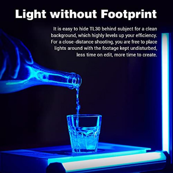Godox TL30 RGB 튜브 조명 LED 조명 8W 2700K-6500K 내장 리튬 배터리 스마트폰 APP 제어(단일 램프)(Godox TL30)