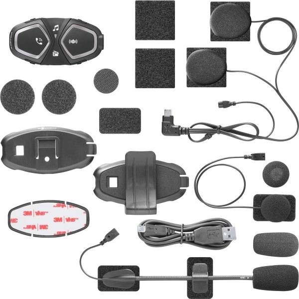 인터폰 CellularLine CONNECT | 1개 | 오토바이용 블루투스 통신 시스템 - 최대 2인 탑승, 300Mt 범위 - 통화 12시간, 대기 40일 - 라디오 - GPS - 방수 IP67