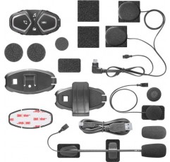 인터폰 CellularLine CONNECT | 1개 | 오토바이용 블루투스 통신 시스템 - 최대 2인 탑승, 300Mt 범위 - 통화 12시간, 대기 40일 - 라디오 - GPS - 방수 IP67