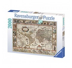 Ravensburger 1650년 세계 지도, 성인 및 12세 이상 어린이를 위한 2000피스 직소 퍼즐